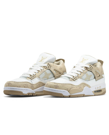 Jordan 4 x Louis Vuitton White Beige Sneakers .ua