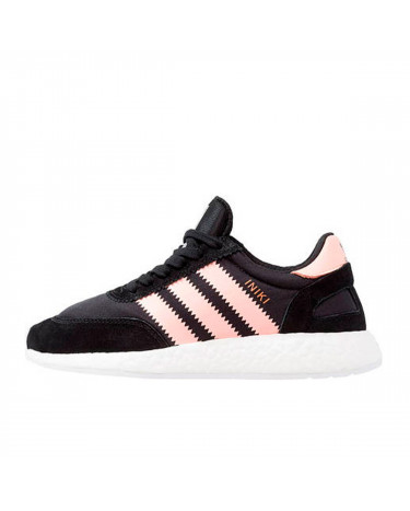 Adidas iniki black and pink sale