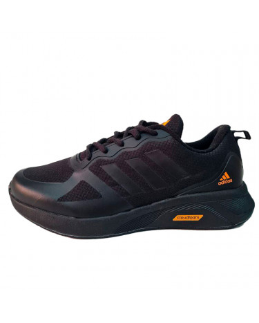 Adidas cloudfoam black orange sales