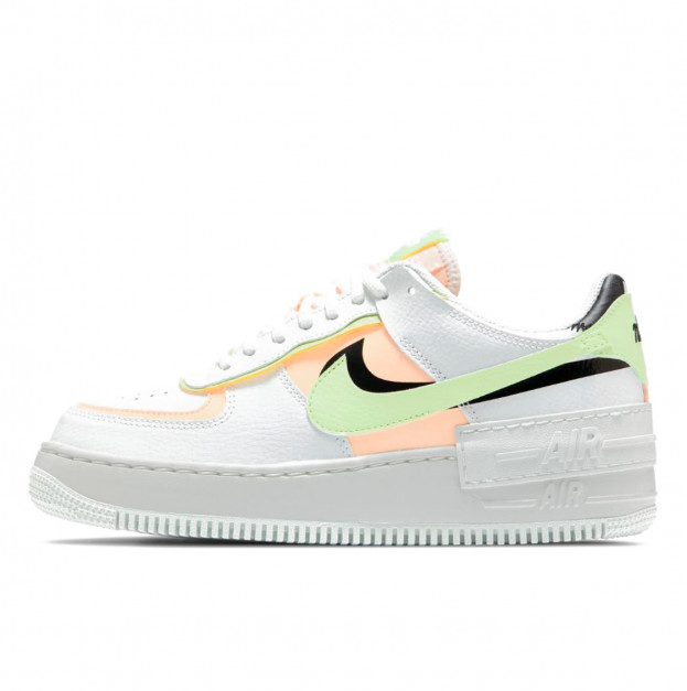 Nike Air Force 1 Shadow Summit White Barely Volt Crimson Tint CI0919-107