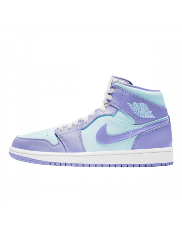 Jordan 1 Mid Purple Aqua 554724 500 Sneakers .ua