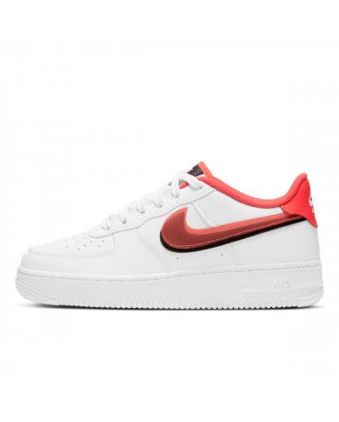Nike Air Force 1 LV8 Double Swoosh White Bright Crimson CW1574-101