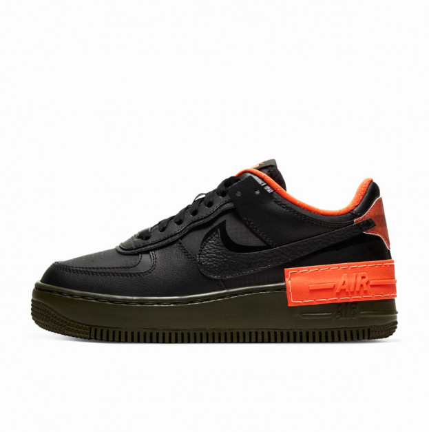 Nike Air Force 1 Shadow Black Hyper Crimson Cargo Khaki CQ3317-001