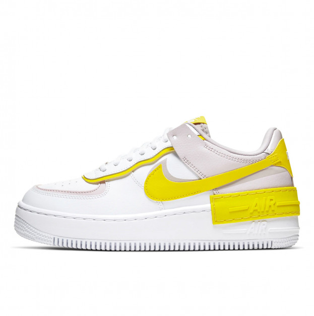 Nike Air Force 1 Shadow White Barely Rose Speed Yellow CJ1641-102