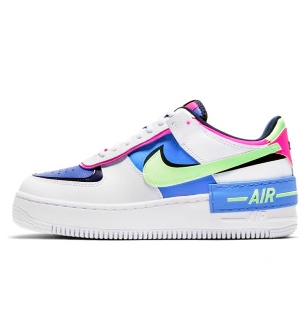 Nike Air Force 1 Shadow White Sapphire Barely Volt CJ1641-100