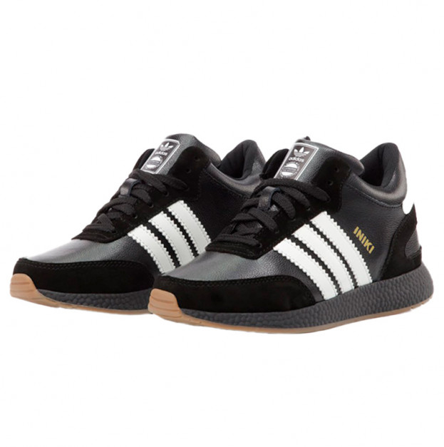 Adidas Iniki Black White Winter З ХУТРОМ