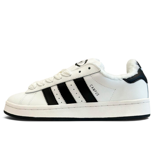 Adidas Campus 00s White Black Winter с МЕХОМ