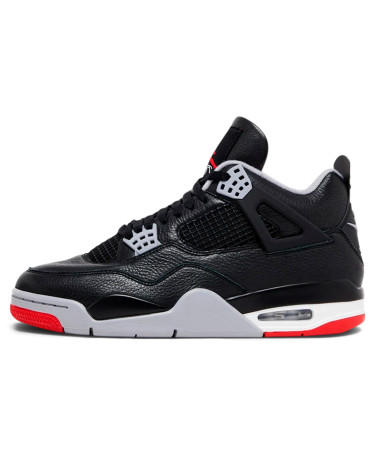 Jordan 4 Black Red Grey Winter з ХУТРОМ