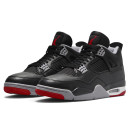 Jordan 4 Black Red Grey Winter з ХУТРОМ