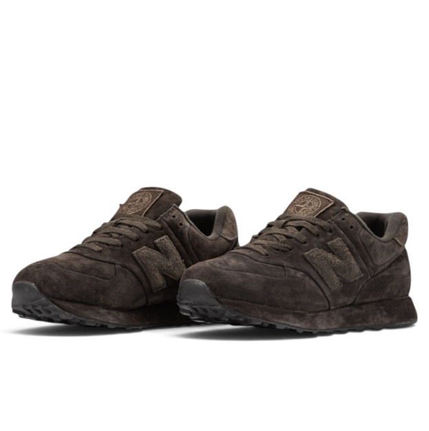 New Balance 574 Legacy x Stone Island Ghost Pack Dark Brown U574BSI1