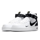 Nike Air Force 1 Mid Utility White Black 07 LV8 Winter з ХУТРОМ