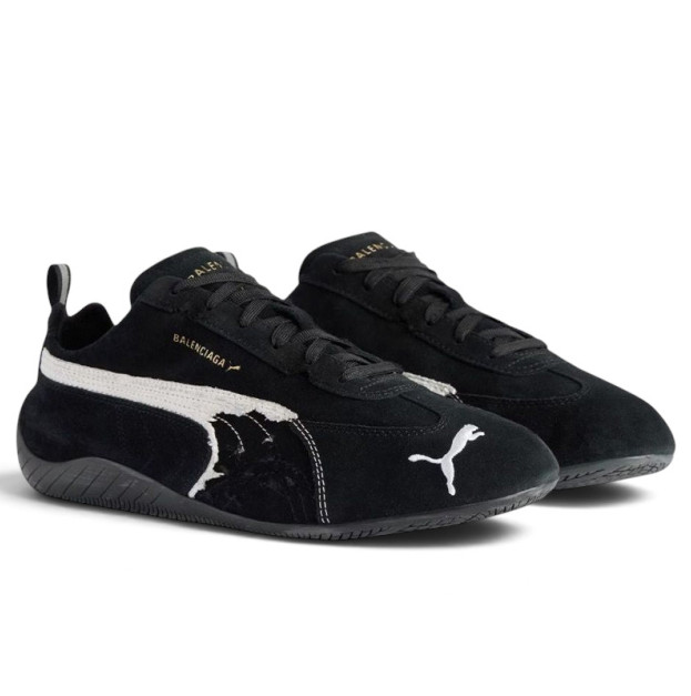 Puma Speedcat x Balenciaga Suede Distressed Black White 847146WSDSD1090