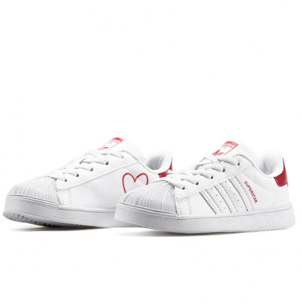 Adidas Superstar White Red