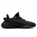 Adidas Yeezy 350 boost V2 Static Black (Шнурки с рефлективом Reflective Laces) FU9006