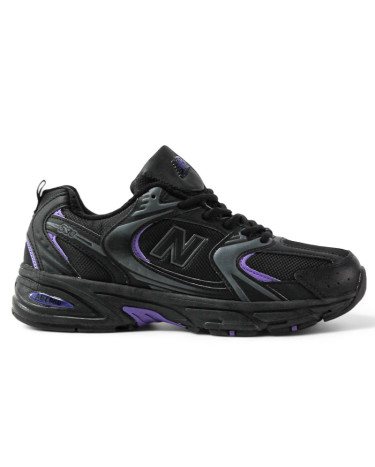 New Balance 530 Black Purple Winter С МЕХОМ