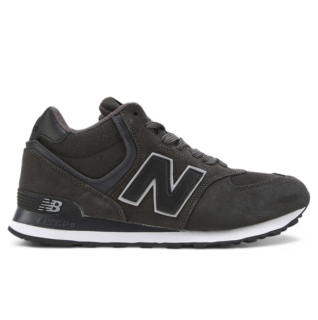 New Balance 574 High Grey Black White С МЕХОМ