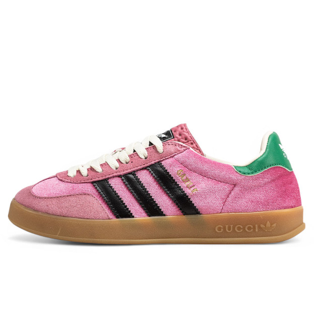 Adidas x Gucci Gazelle Light Pink Velvet