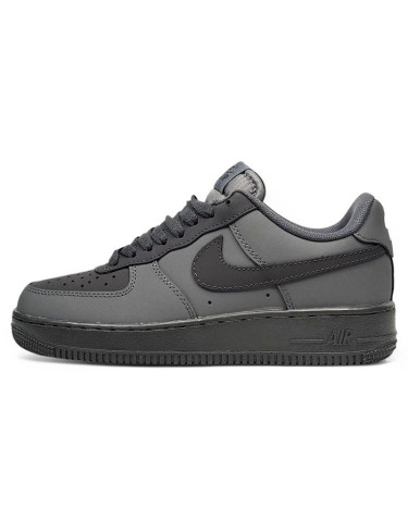 Nike Air Force 1 Low Grey Black З ХУТРОМ
