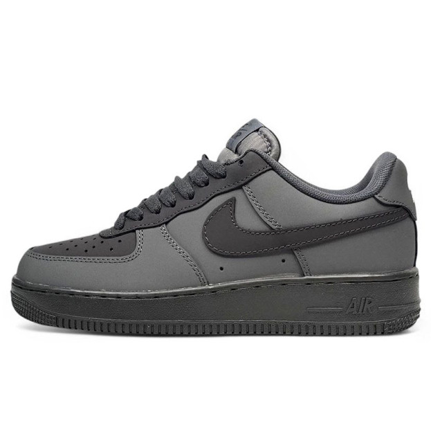 Nike Air Force 1 Low Grey Black З ХУТРОМ