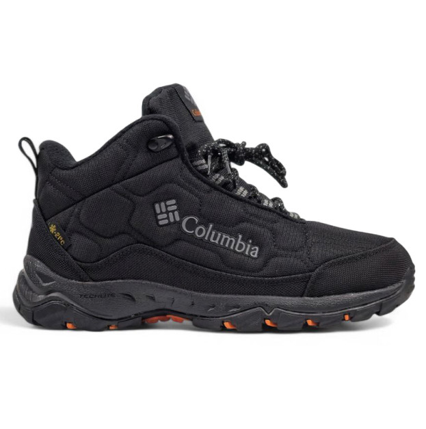 Columbia Waterproof Boots Black Orange С МЕХОМ