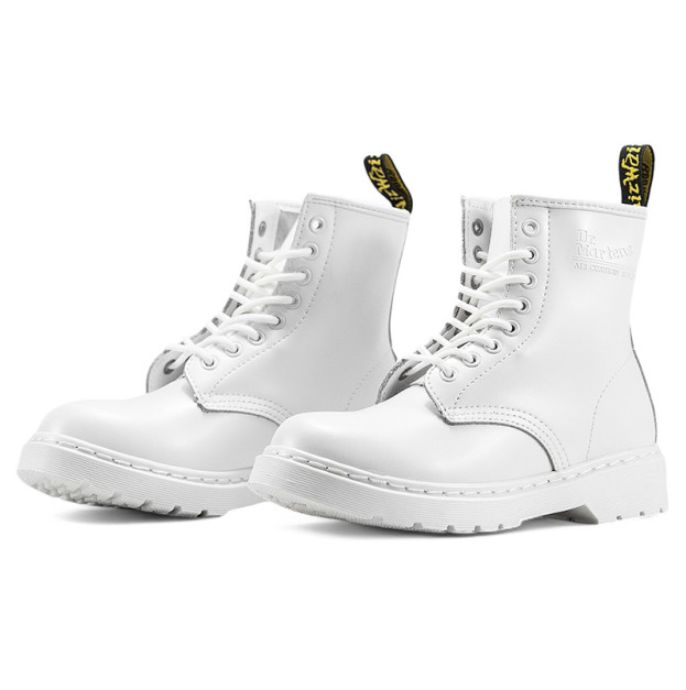 Dr. Martens 1460 Smooth Leather Lace Up Boots White