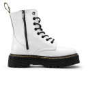 Dr. Martens Jadon Smooth Leather Boots Zip White