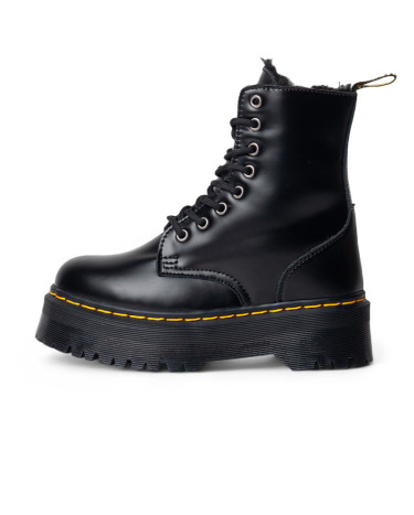 Dr. Martens Jadon Hi Fur-Lined Smooth Leather Platform Boots Black З ХУТРОМ