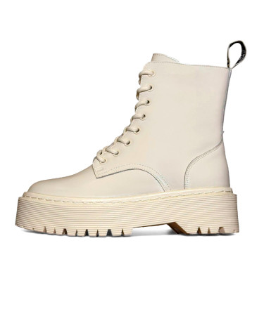 Dr. Martens Jadon Mono White Lacquered Zip