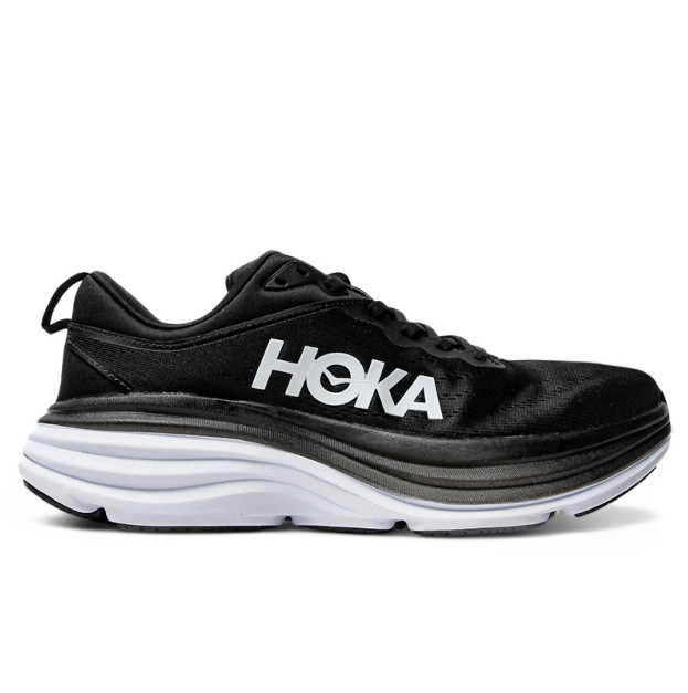 Hoka Bondi 8 D Wide Black White 1127954-BWHT