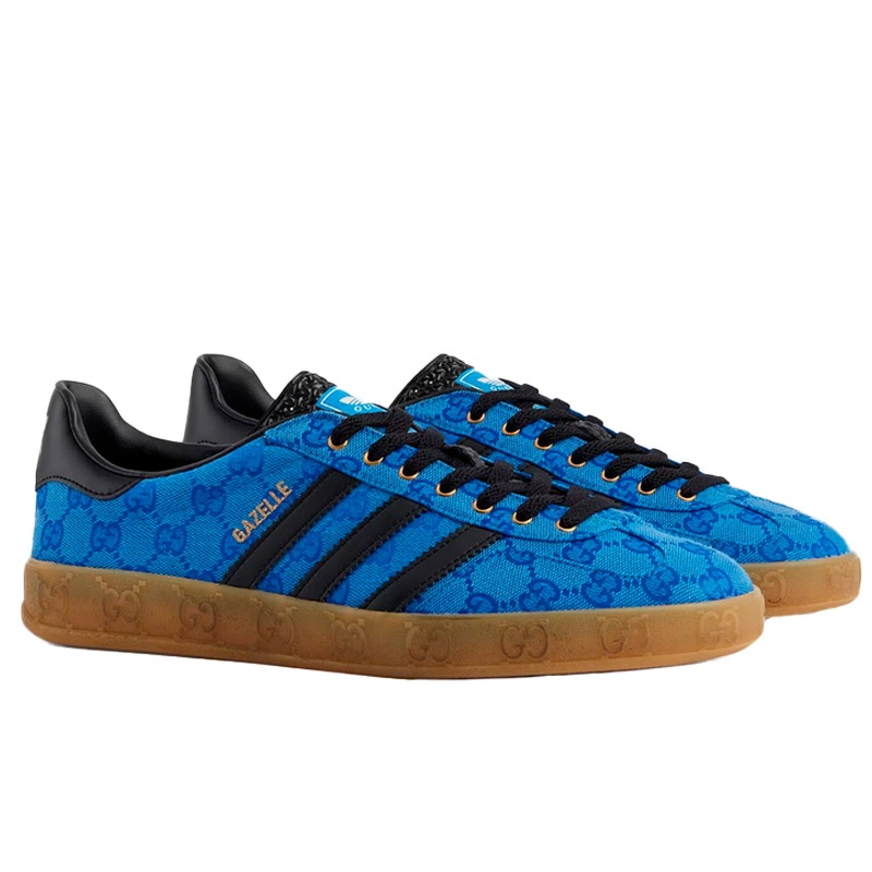Adidas gazelle black blue discount