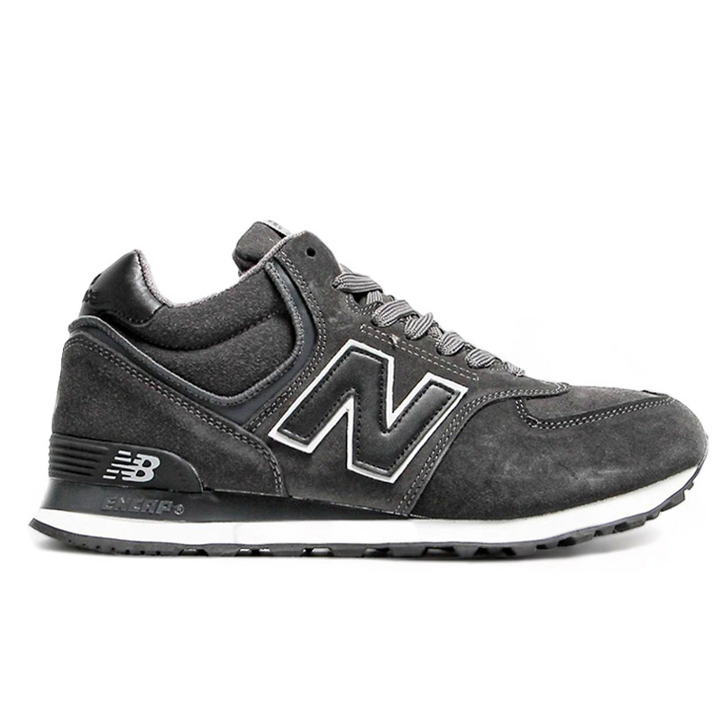 New Balance 574 High Grey Black White Winter
