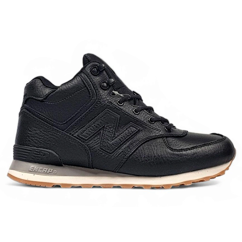 New Balance 574 High Leather Black White Gym Winter