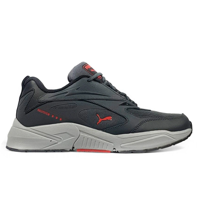 Grey and red pumas sales