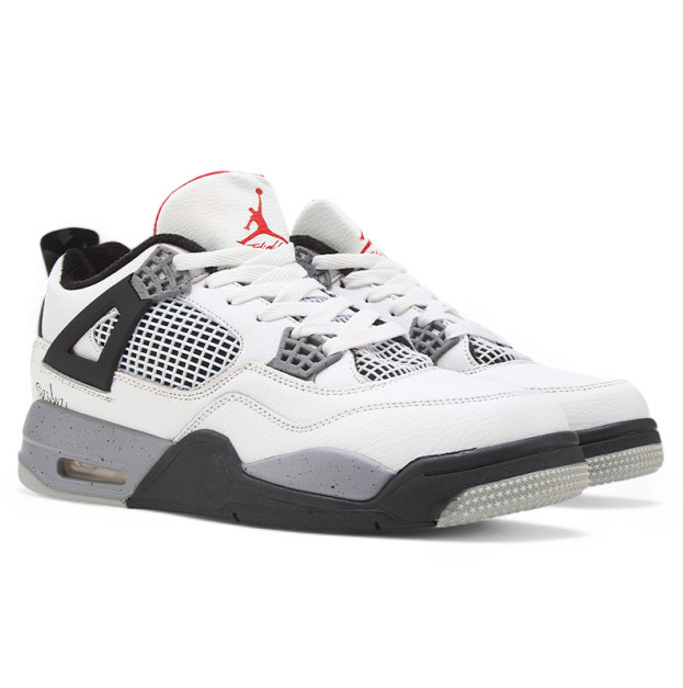 Jordan 4 Cement White Grey Black С МЕХОМ