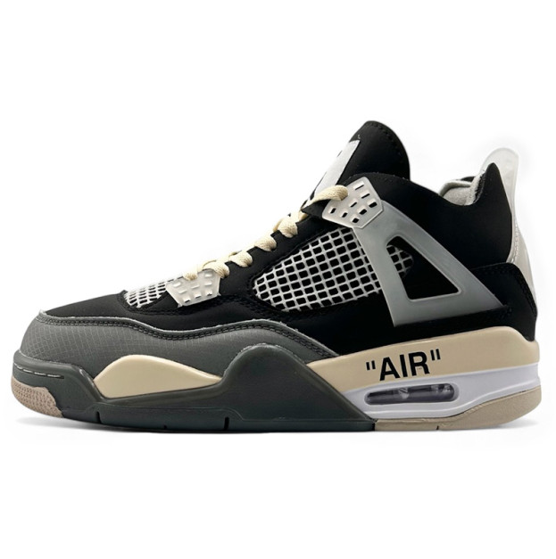 Jordan 4 Retro Black Beige Grey
