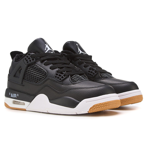 Jordan 4 Black White Gum С МЕХОМ