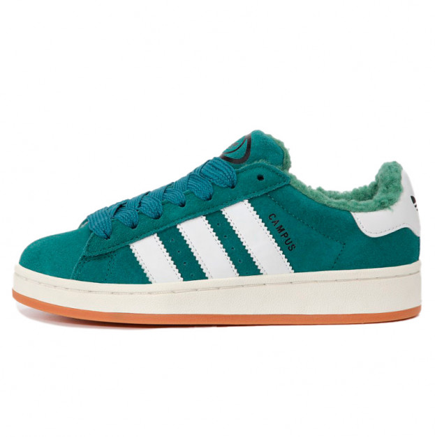 Adidas Campus Green White Winter С МЕХОМ