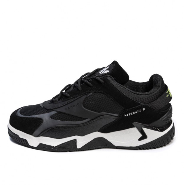 Adidas Niteball 2.0 Black White Winter С МЕХОМ