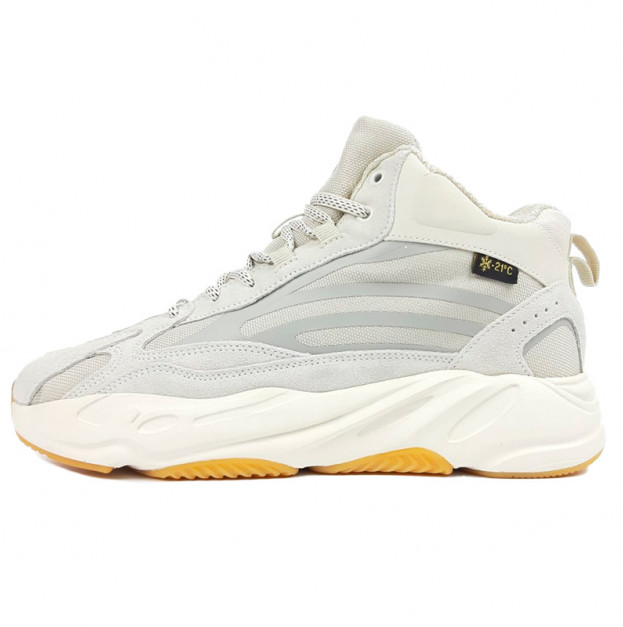 Adidas Yeezy Boost 700 High White Grey Winter С МЕХОМ