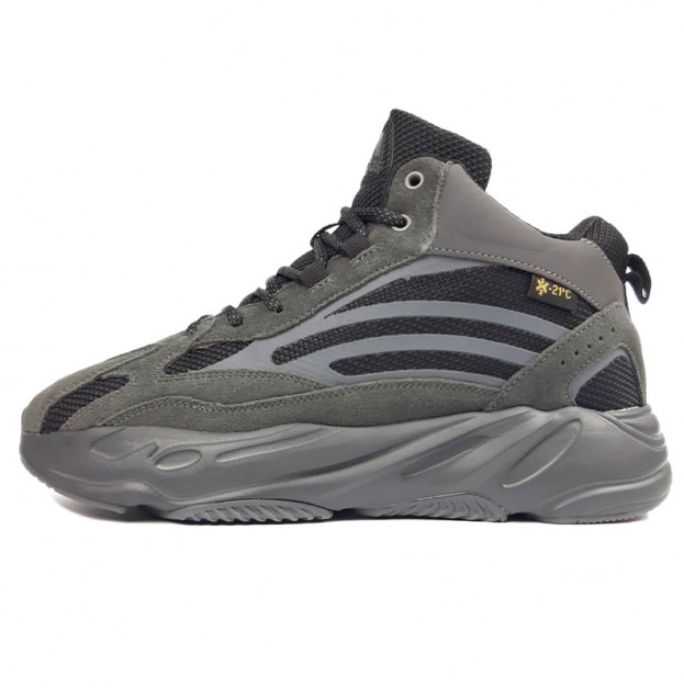 Adidas Yeezy Boost 700 High Dark Grey Winter С МЕХОМ