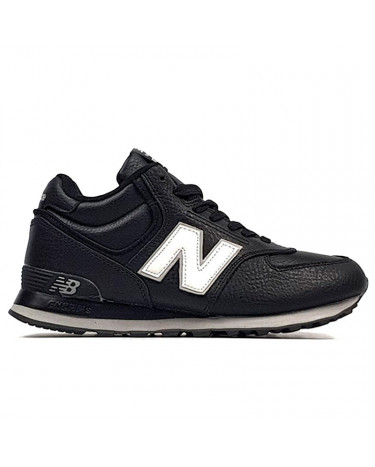 New Balance 574 Black White Winter С МЕХОМ