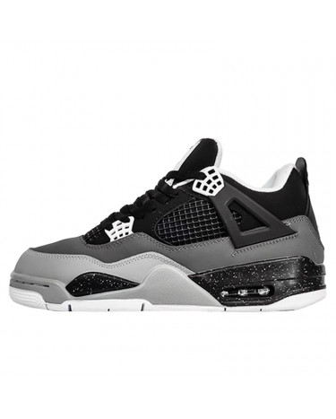 Jordan 4 Retro Black Grey White Winter С МЕХОМ