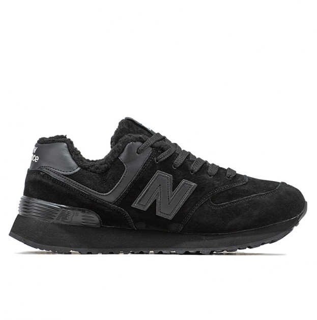 New Balance 574 Black Winter С МЕХОМ