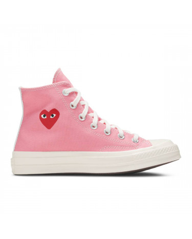 Converse x Comme Des Garcons Play Chuck 70 High Pink 168301C