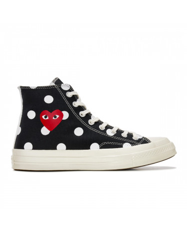 Converse x Comme Des Garcons Play Chuck 70 High Polka Dot Black 157250C