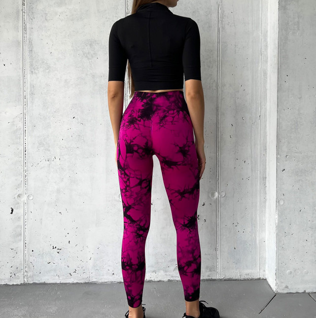 Легінси Рожево-Чорні з Push-Up Ефектом