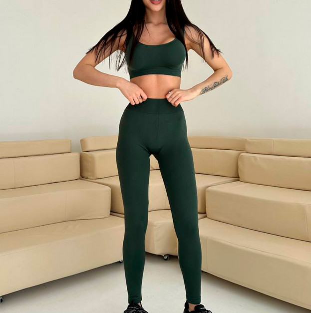 Легінси Темно Зелені