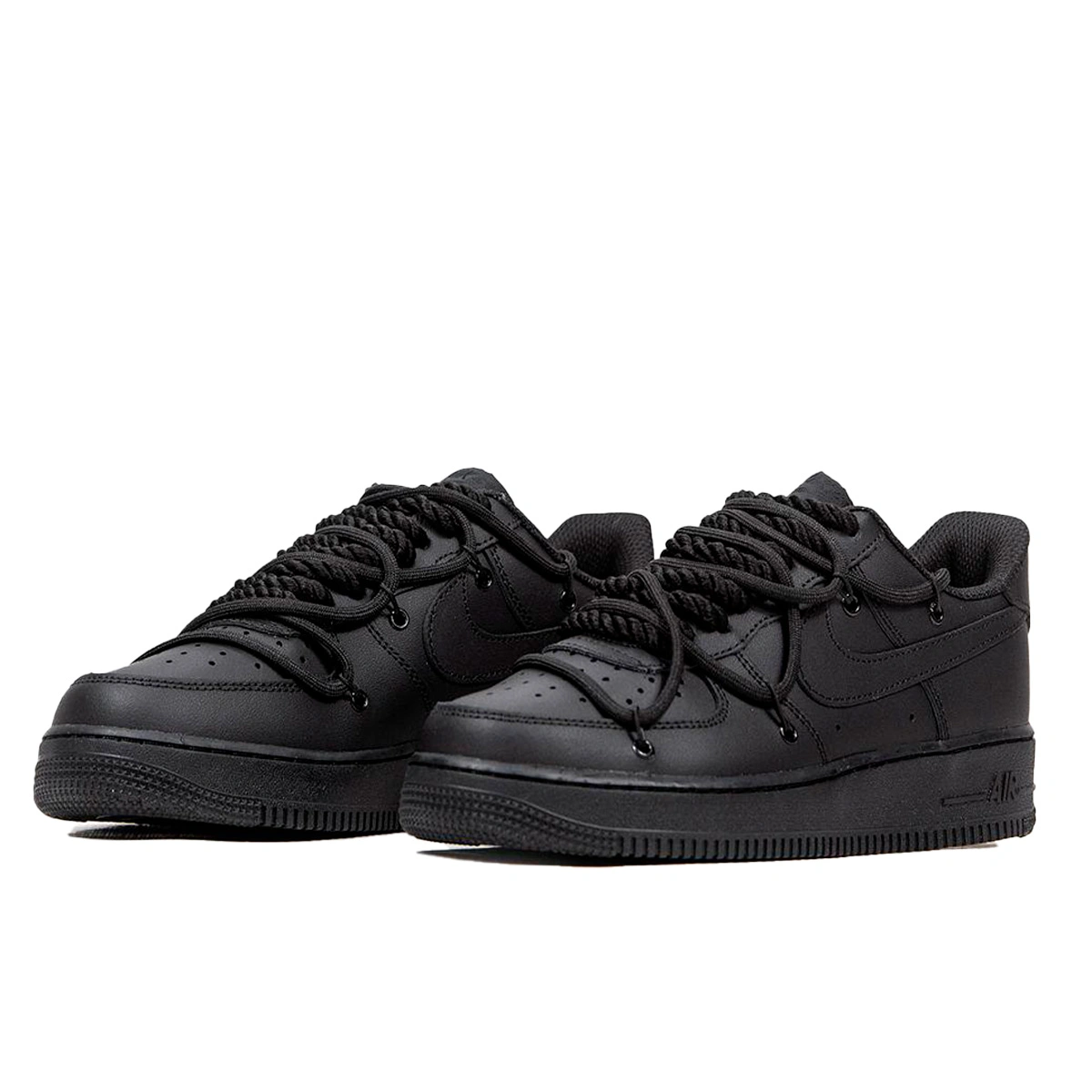 Nike Air Force 1 Low Black Double Laces Sneakers .ua