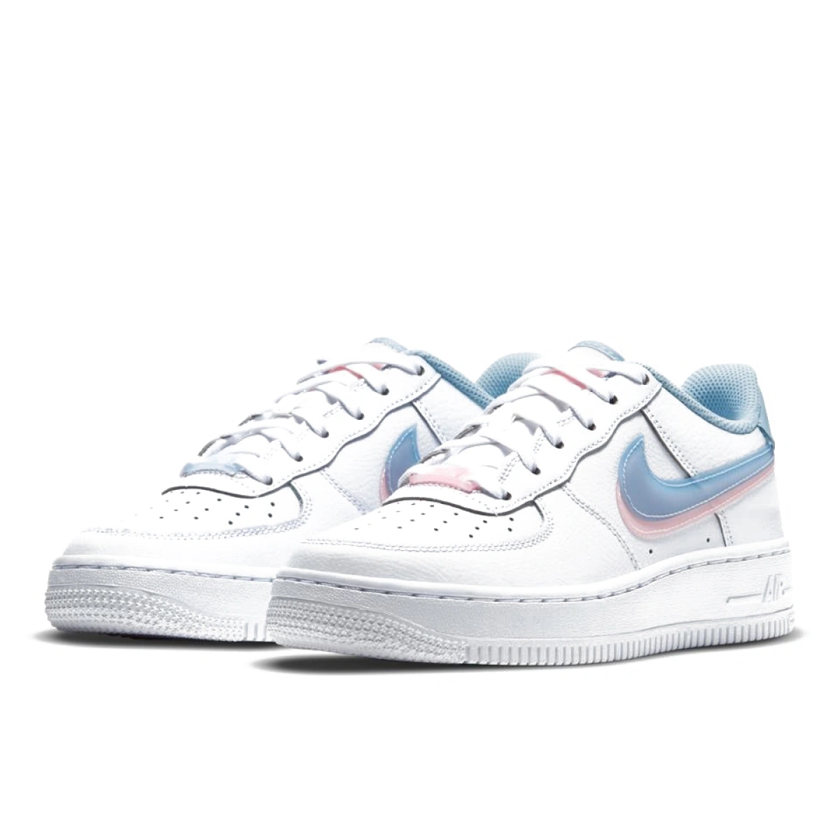 Nike air force 1 blue swoosh on sale