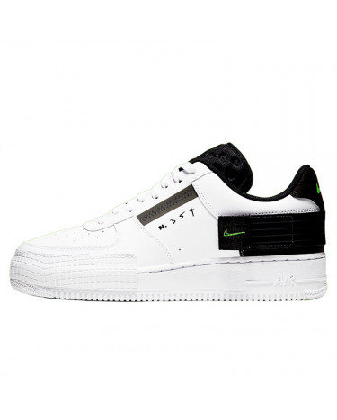 Nike Air Force 1 Type White Black Volt AT7859-101